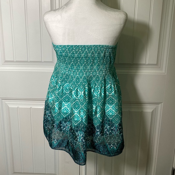 Womens Strapless Flowy Blouse/Top Size Small - Picture 3 of 5